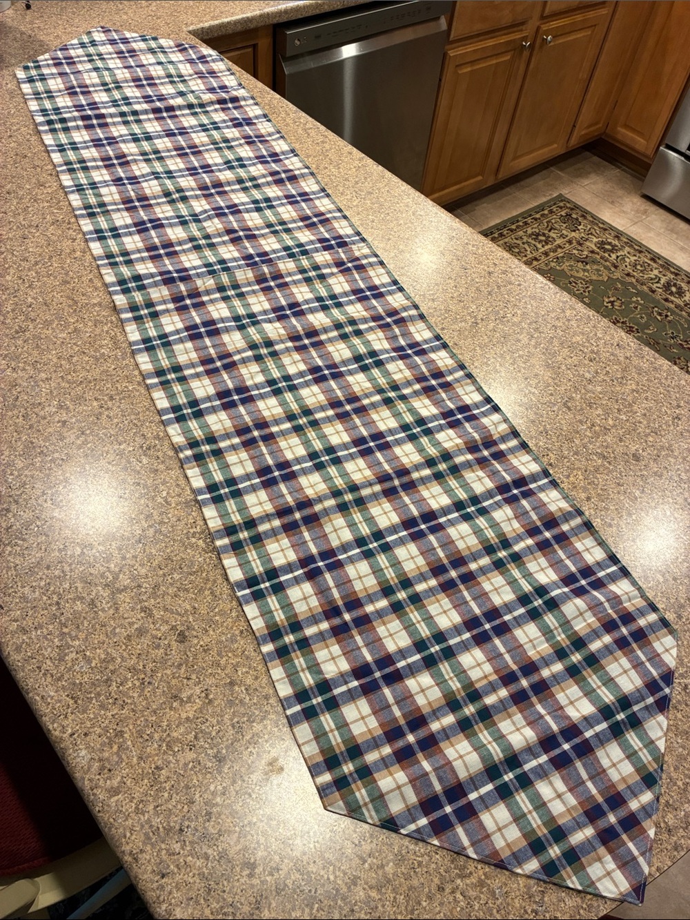 Longaberger Woven Traditions Fabric Table Runner SMELLS MUSTY